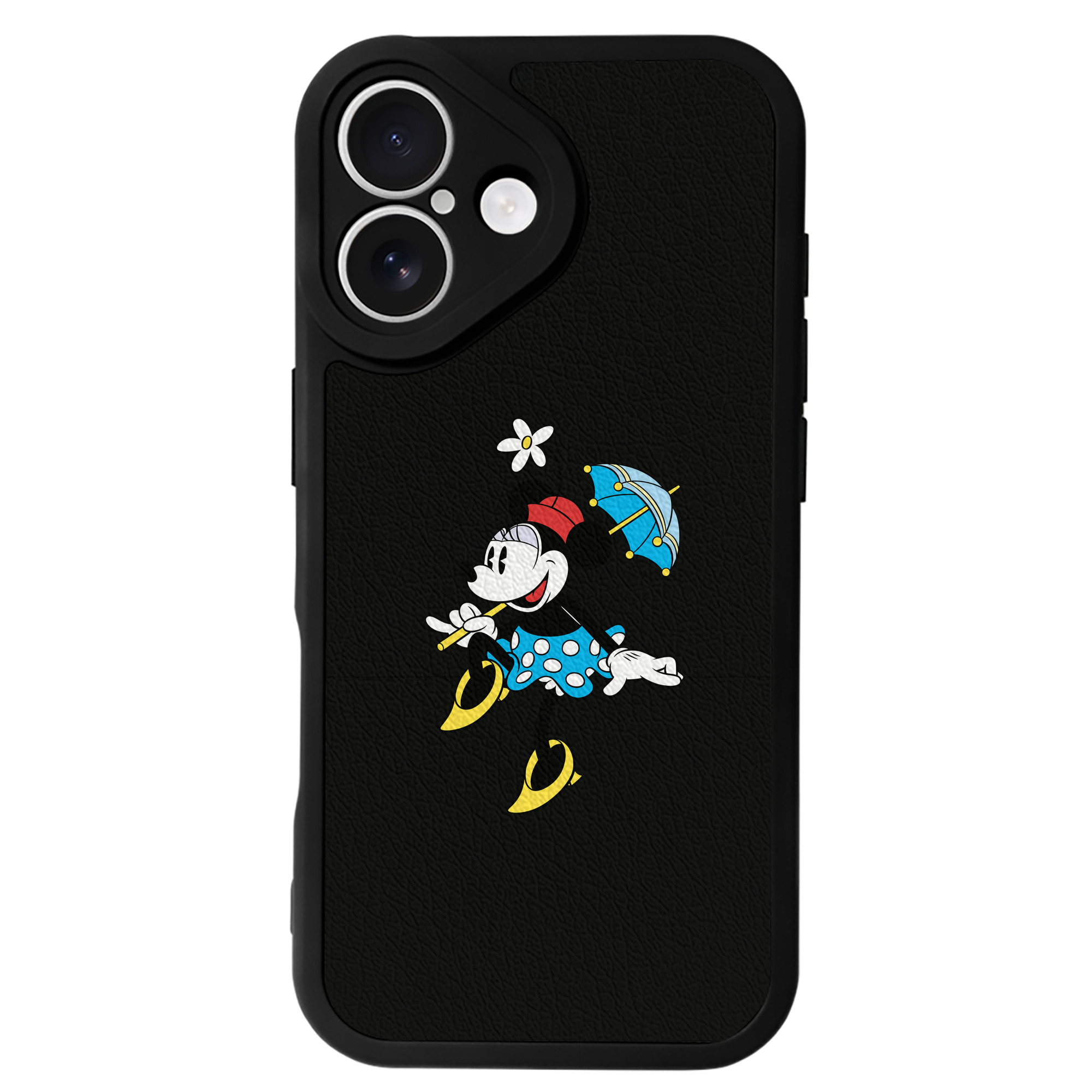 （画像用） ミッキーマウス Mickey Mouse 【iPhone 16シリーズ対応】シリコンスマホケース（レザー調） 材質：シリコン